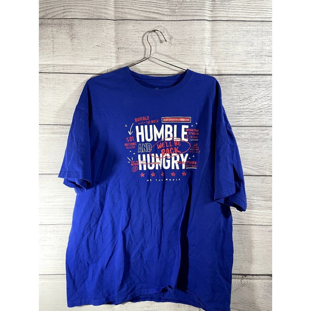 Buffalo Bills - Humble & Hungry - Men's Blue Graphic T-Shirt - Size 2XL